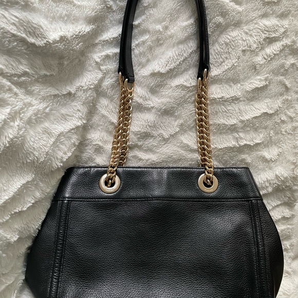 Coach Leather Brook Chain Carryall Bag (Black leather) - Picture 7 of 8